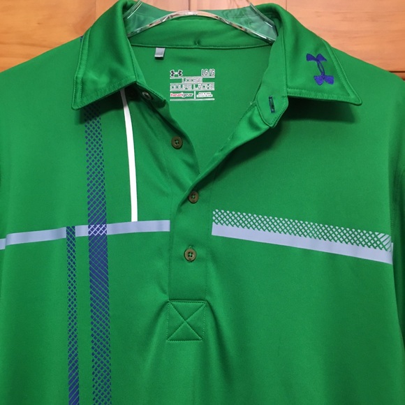 Under Armour Heat Gear Green Polo - Picture 3 of 7